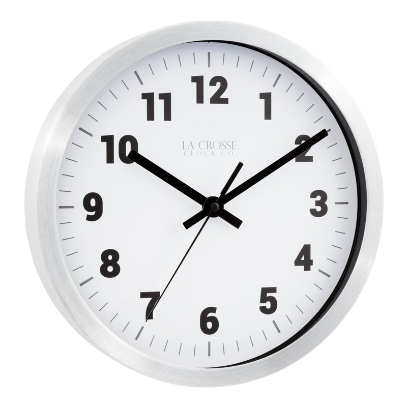 La Crosse Technology La Crosse Clock 404-2626 10-in. Nash Analog Quartz Wall Clock - Image 3